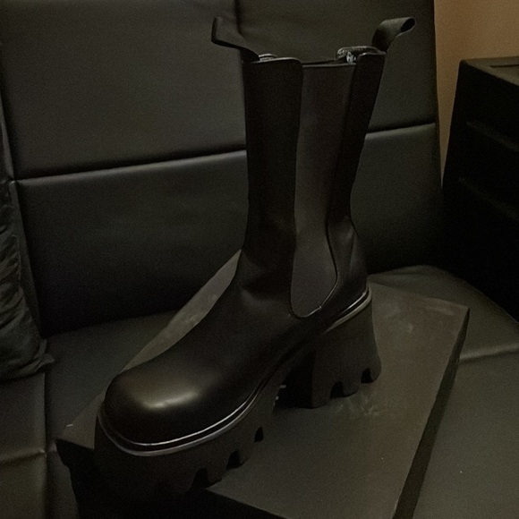 Lamoda black calf boots size 11! - Picture 3 of 4